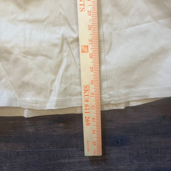 Hyacinth House Tuckernuck Size XL Beige Sand Front Zip Denim Mini Dress NWT - Picture 8 of 9